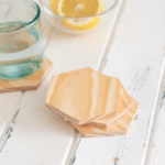 Hexagon Wooden Coaster Set (6 pcs)