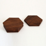 Hexagon Wooden Coaster Set (6 pcs)